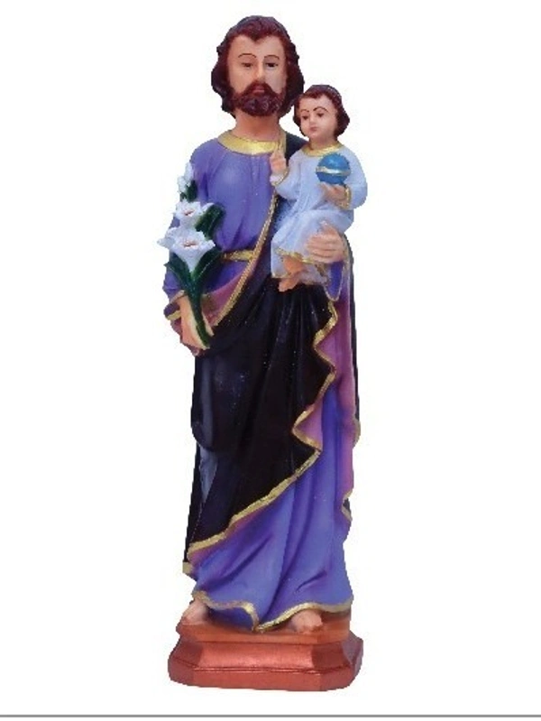 ST JOSEPH  POLY RESIN STATUE          ITEM  CODE- BB1235C - 3 INCH X 8 INCH, MULTICOLOUR