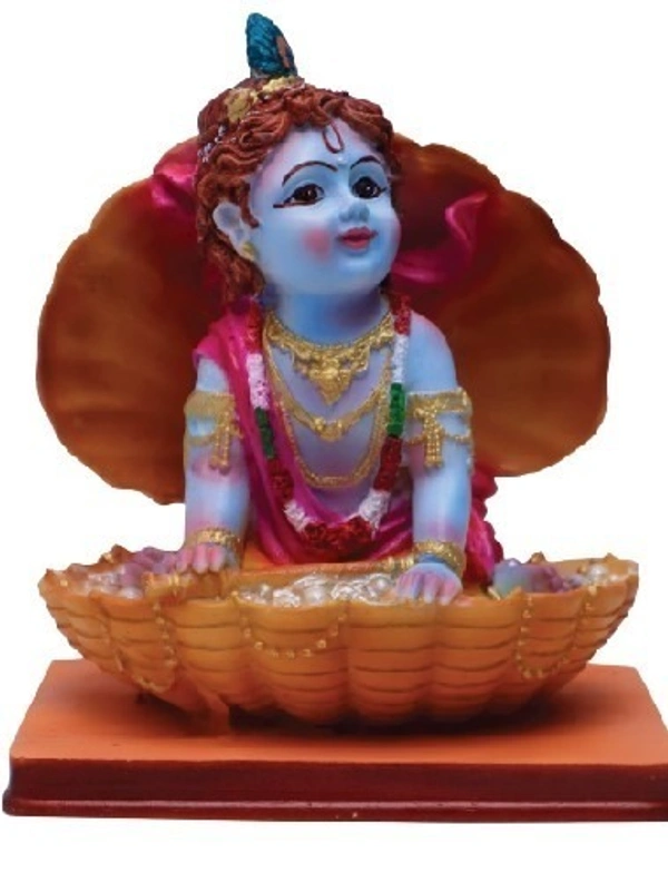 SREE KRISHNA STATUE           ITEM  CODE- BB1284C - 6 INCH X 7 INCH, MULTICOLOUR