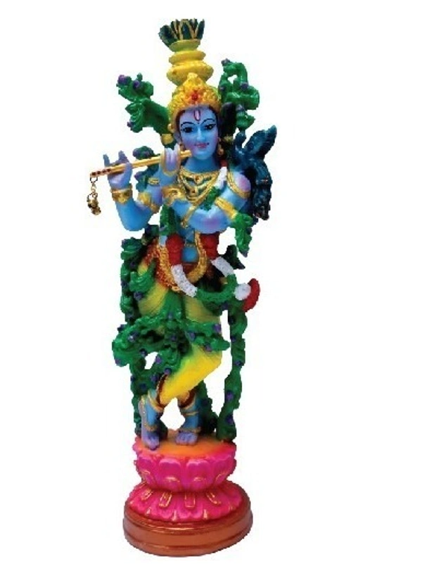 SREE KRISHNA STATUE ITEM CODE- BB1299C - 4 INCH X 14 INCH, MULTICOLOUR