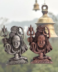 Lord Shiva Meta Car Dash board Statue Combo Pack - 2 Nos