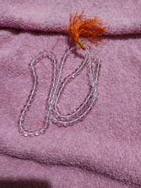 6-7 mm CLEAR QUARTZ -SPADIK MALA 108+1 BEADS - SUPER QUALITY - CLEAR