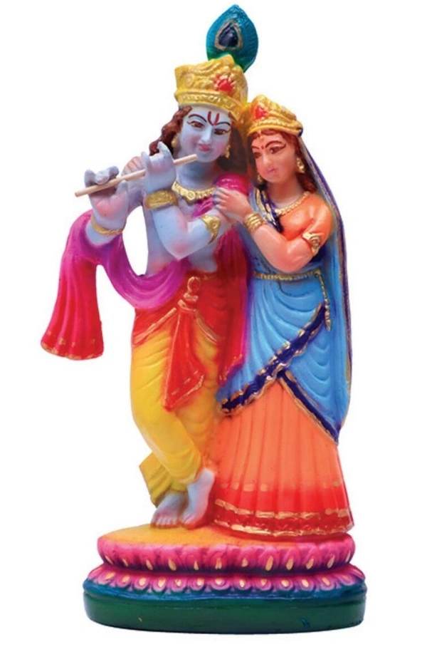 Radhakrisha  - Width - 4 inch Height - 9 inch, Multicolour, 100