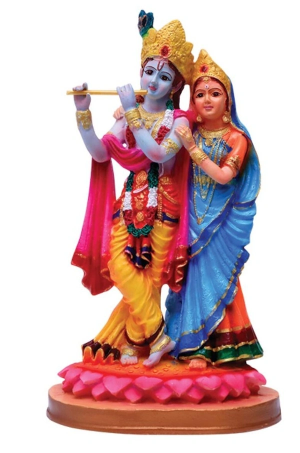 Radhakrishna - Width - 8 inch Height - 15 inch, Multicolour, 120