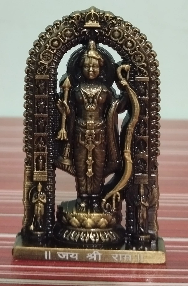 RAM LALLA STATUE / CARDASH BOARD BRASS COLOUR ITEM CODE BBR1035B - 3", BRASS