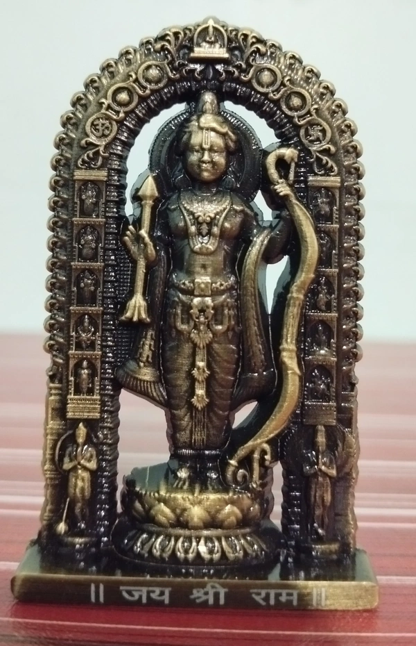 RAM LALLA STATUE / CARDASH BOARD BRASS COLOUR ITEM CODE BBR1035B - 3", BRASS