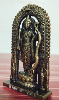 RAM LALLA STATUE / CARDASH BOARD BRASS COLOUR ITEM CODE BBR1035B - 3", BRASS