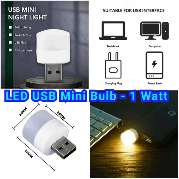 Generic USB LED LAMP NIGHT LIGHT, PLUG IN SMALL LED NIGHTLIGHT MINI PORTABLE FOR PC AND LAPTOP. - Golden Tainoi