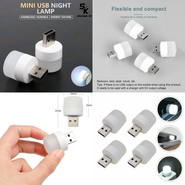 Generic USB LED LAMP NIGHT LIGHT, PLUG IN SMALL LED NIGHTLIGHT MINI PORTABLE FOR PC AND LAPTOP. - Golden Tainoi
