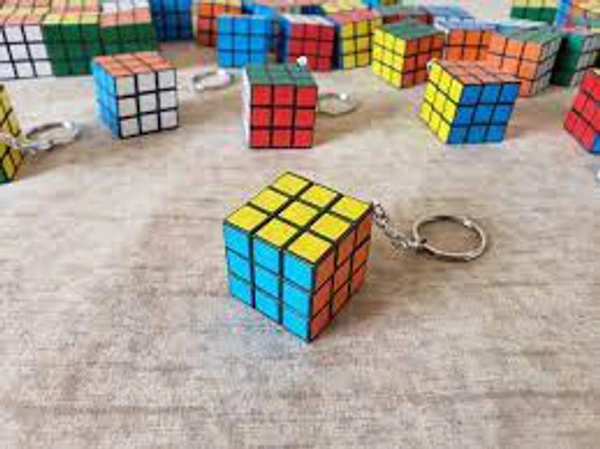 Mini Cube Keychain - Compact and Stylish Key Organizer - Mini