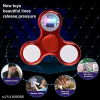 ABS Plating LED Flash Light Various Glow Patterns in The Dark Stress Relief Spinner (Multicolor - Pink Flamingo