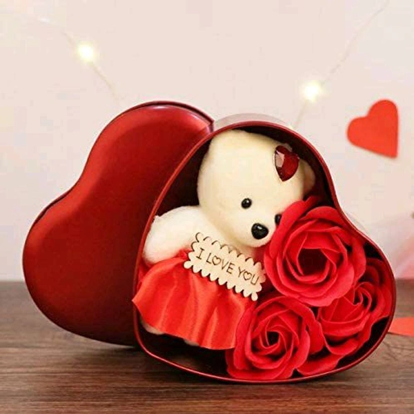 Small Heart Design , Flower with a Teddy