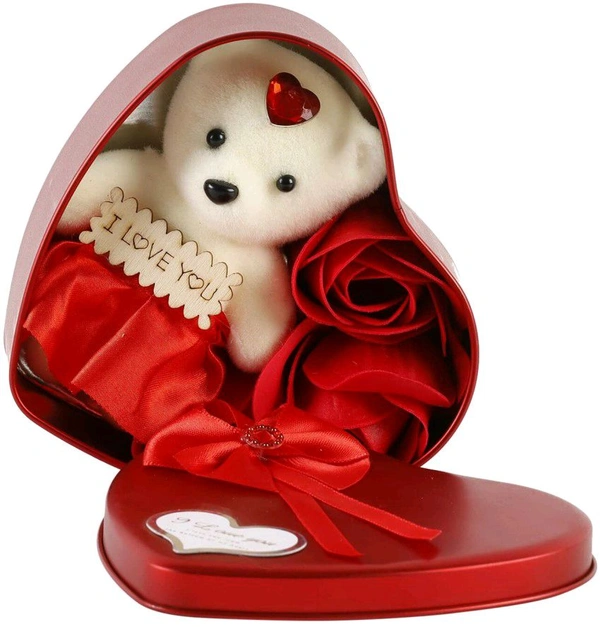 Small Heart Design , Flower with a Teddy