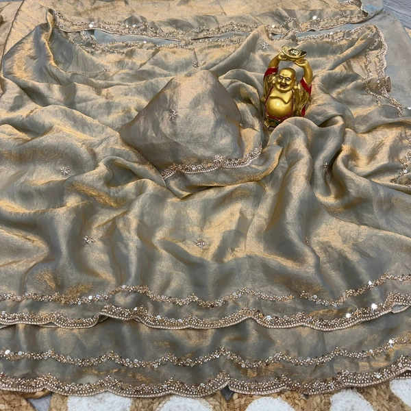 Drape yourself in luxury Bollywood inspired space silk scalloped-border sarees come in 10 breathtaking shades