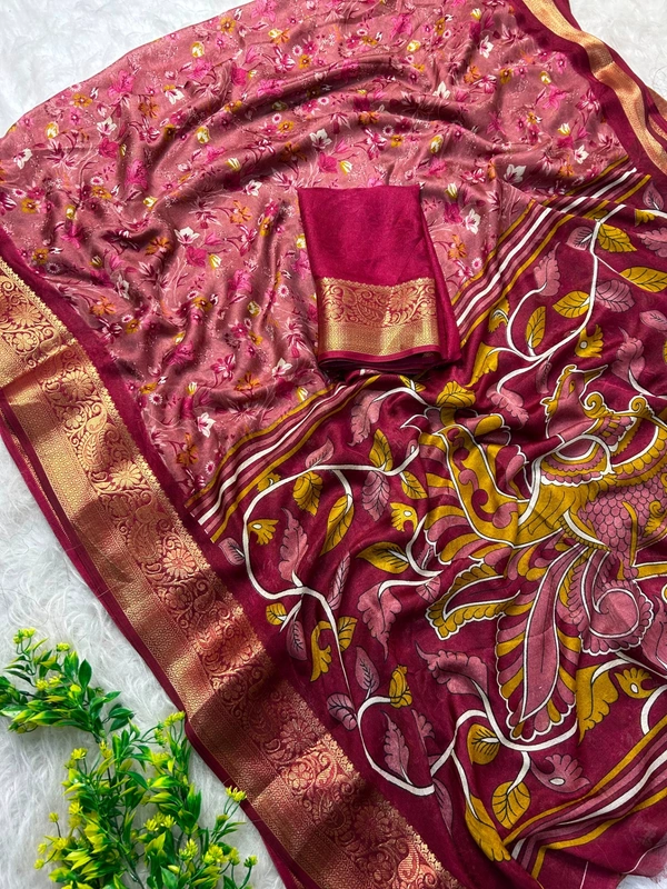 W62231 Premium Heavy Mass Mellow Office Wear saree - Pink