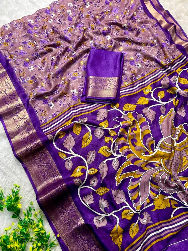 W62231 Premium Heavy Mass Mellow Office Wear saree - Purple