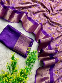 W62231 Premium Heavy Mass Mellow Office Wear saree - Purple
