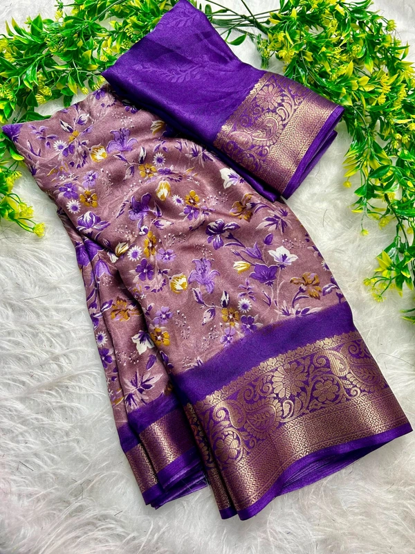 W62231 Premium Heavy Mass Mellow Office Wear saree - Purple