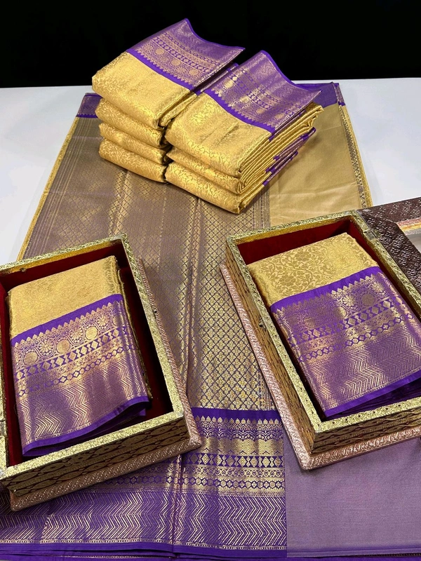 B06308  Soft Semi Kanchi Silk Saree - Purple