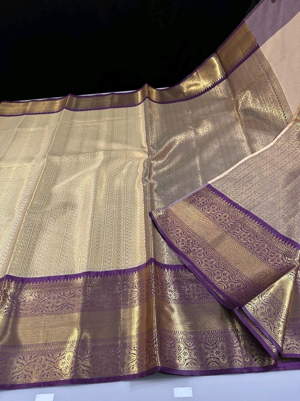 B06315 Semi kanjivaram Soft Silk Saree - Gold