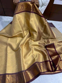 B10105 Soft Katan Silk With Kanjivaram border