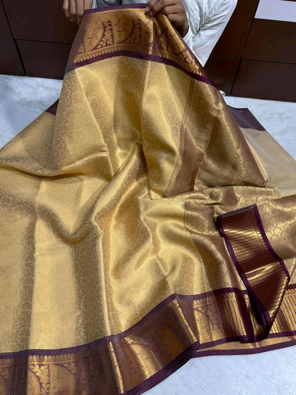 B10105 Soft Katan Silk With Kanjivaram border