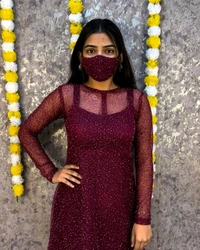 W94003 Galaxy 2 piece
Launch a shining inner with a beautifully beaded outer coat - S -36, Wine