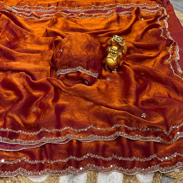 Drape yourself in luxury Bollywood inspired space silk scalloped-border sarees come in 10 breathtaking shades
