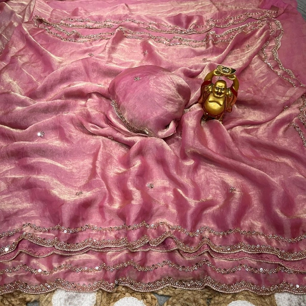 Drape yourself in luxury Bollywood inspired space silk scalloped-border sarees come in 10 breathtaking shades
