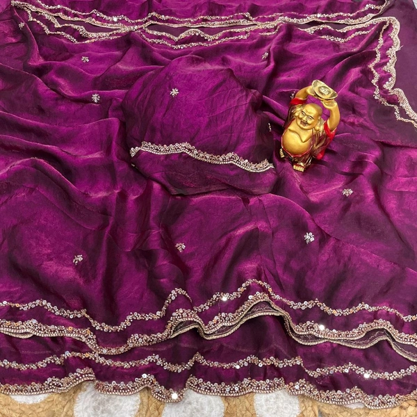 Drape yourself in luxury Bollywood inspired space silk scalloped-border sarees come in 10 breathtaking shades