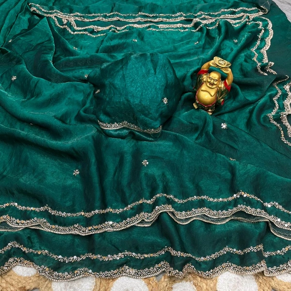 Drape yourself in luxury Bollywood inspired space silk scalloped-border sarees come in 10 breathtaking shades