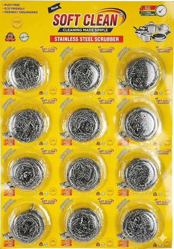 Steel Scrubber Sheet 12 pcs - 132 gm-  total