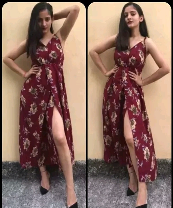 Stylish Front Cut Western Gown - M