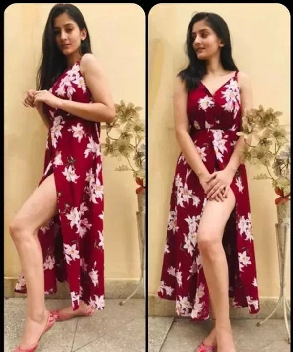 Stylish Front Cut Western Gown - M