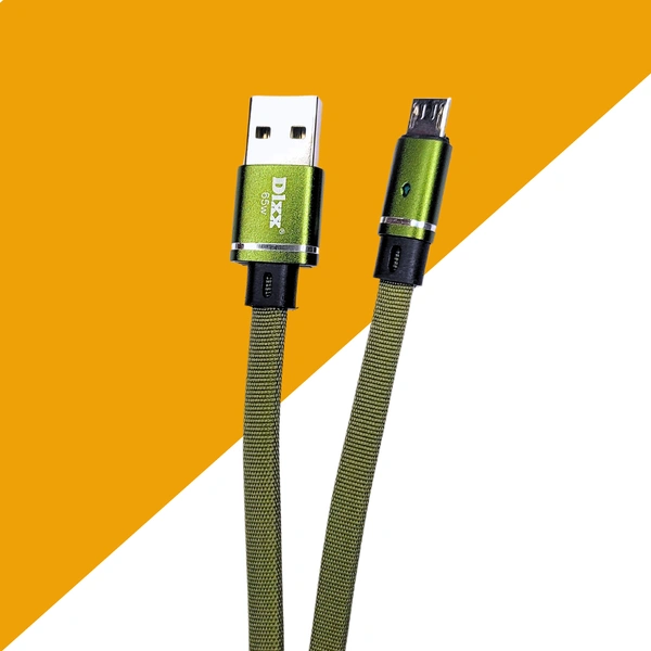 DLXX 65W Fast Charging 1m Braided Micro USB Quick Charging Data Cable for Smartphones, Tablets & Other Micro USB Devices, Pure Copper Core, Strong & Durable, DC-888, Green