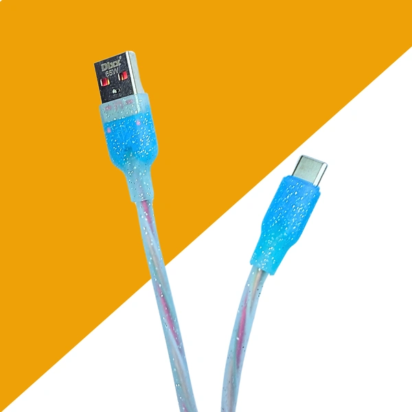 DLXX 65W Fast Charging 1m Silicone & Colorful Type-C Data Cable for Smartphones, Tablets & Other Type-C Devices, High-Speed Charging, DC-2999