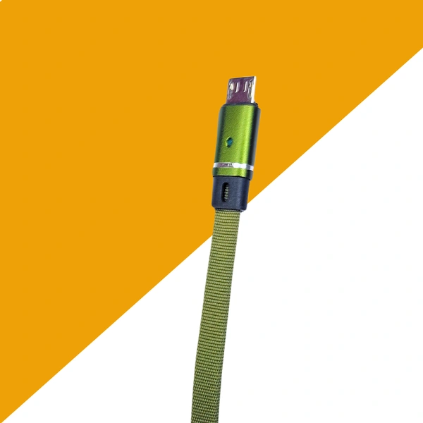 DLXX 65W Fast Charging 1m Braided Micro USB Quick Charging Data Cable for Smartphones, Tablets & Other Micro USB Devices, Pure Copper Core, Strong & Durable, DC-888, Green