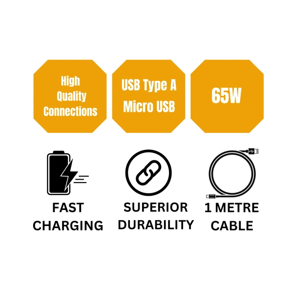 DLXX 65W Fast Charging 1m Braided Micro USB Quick Charging Data Cable for Smartphones, Tablets & Other Micro USB Devices, Pure Copper Core, Strong & Durable, DC-888, Green