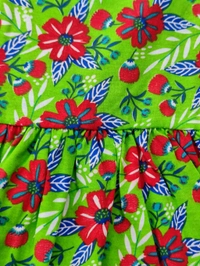 Max Girls Floral Printed Frocks - Parrot Green - 0 - 3 M