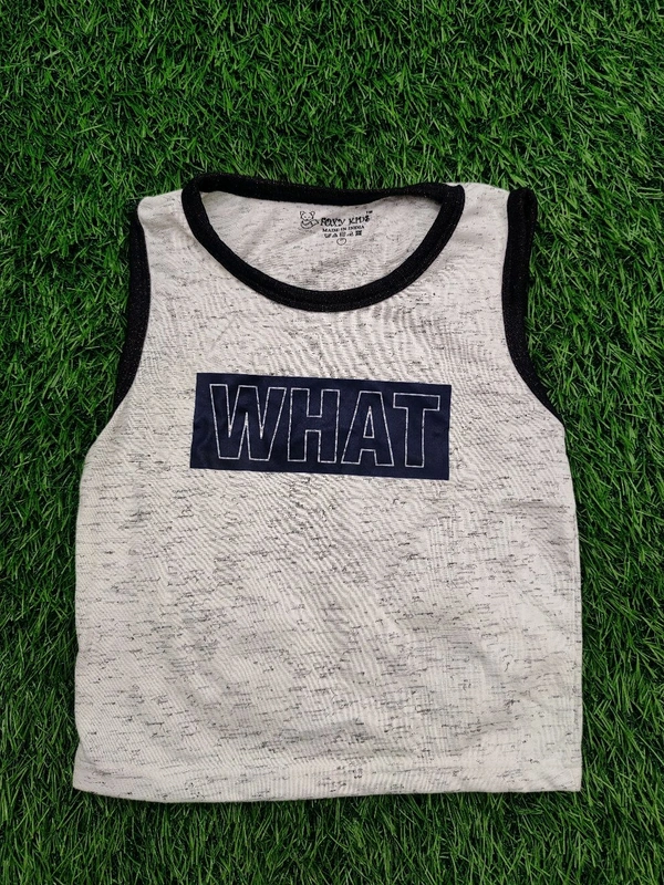 Sleeveless Kids Cotton High Quality Vests - Pack of 3 (Multicolor) - 2 Year