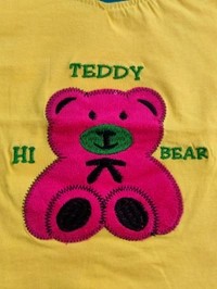 Marvel Hosiery Cotton Teddy Bear Design Tshirt for Boys & Girls - Yellow - 3Y