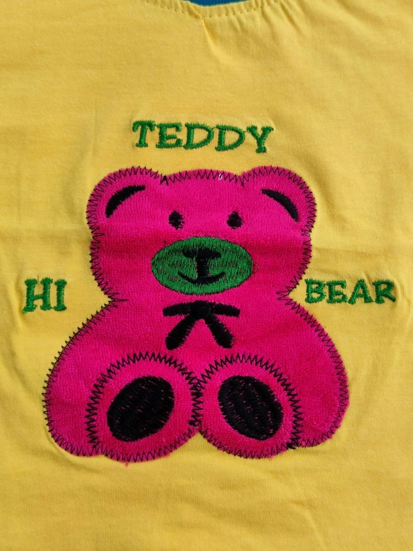 Marvel Hosiery Cotton Teddy Bear Design Tshirt for Boys & Girls - Yellow - 3Y