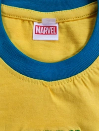 Marvel Hosiery Cotton Teddy Bear Design Tshirt for Boys & Girls - Yellow - 3Y