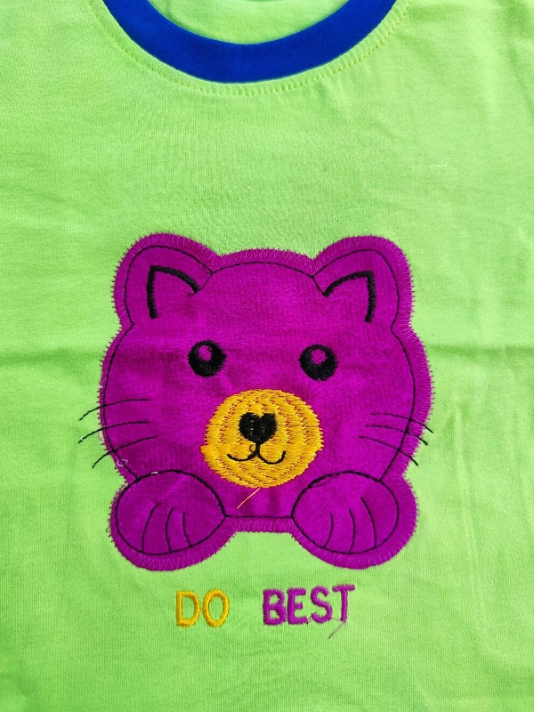 Marvel Hosiery Cotton Teddy Bear Design Tshirt for Boys & Girls - Pista Green - 3Y