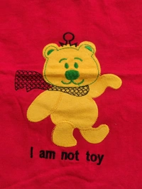 Marvel Hosiery Cotton Teddy Bear Design Tshirt for Boys & Girls - Red - 3Y