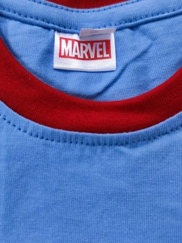 Marvel Hosiery Cotton Teddy Bear Design Tshirt for Boys & Girls - Blue - 3Y