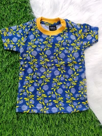 Disney Half Sleeve Pyjama set (Night dress) for Boys & Girls - Flower (Navy Blue) - 18M - 24M