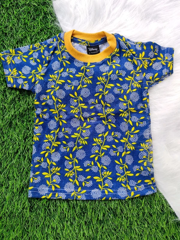 Disney Half Sleeve Pyjama set (Night dress) for Boys & Girls - Flower (Navy Blue) - 18M - 24M