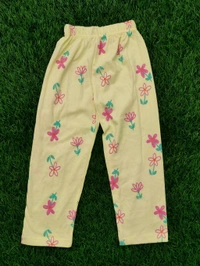 Disney Half Sleeve Pyjama set (Co-ord set) for Boys & Girls - Yellow Pink Flower - 1 Year