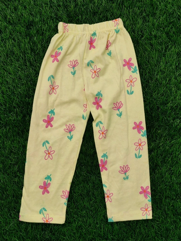 Disney Half Sleeve Pyjama set (Co-ord set) for Boys & Girls - Yellow Pink Flower - 1 Year