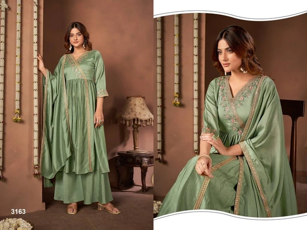 Ready to Wear Ethnic Wear Collection With Full Flair, 6 Colors, Set of 4